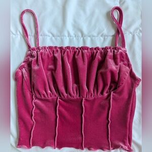**2 for$10** Shein Fuchsia Velour Crop - Size S
